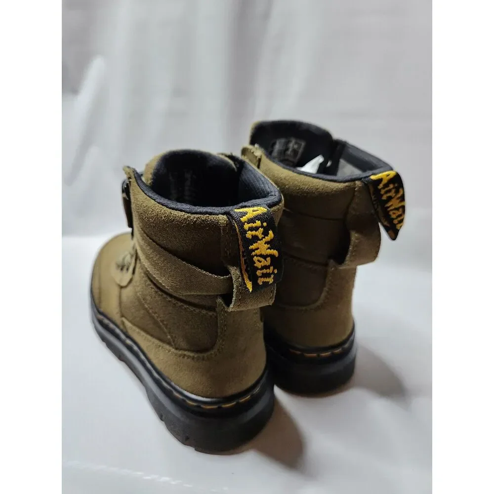 Dr. Martens Combs Tech Suede Boots Women’s 6 DMS Olive